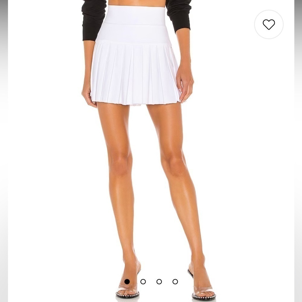 Norma Kamali Pleated Mini Skirt in White Terry! NWT!
